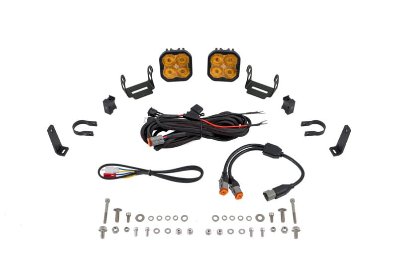Diode Dynamics — Diode Dynamics SS3 LED Bumper 1 1/2 In Roll Bar Kit Max - Yellow SAE Fog (Pair)
