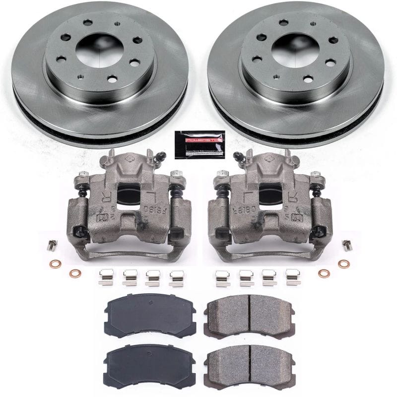 PowerStop — OE Stock Replacement Low-Dust Ceramic Brake Pad, Rotor and Caliper Kit