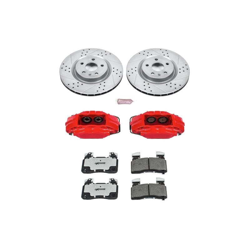 PowerStop — Z26 Street Performance Ceramic Brake Pad, Drilled Slotted Rotor, and Caliper Kit