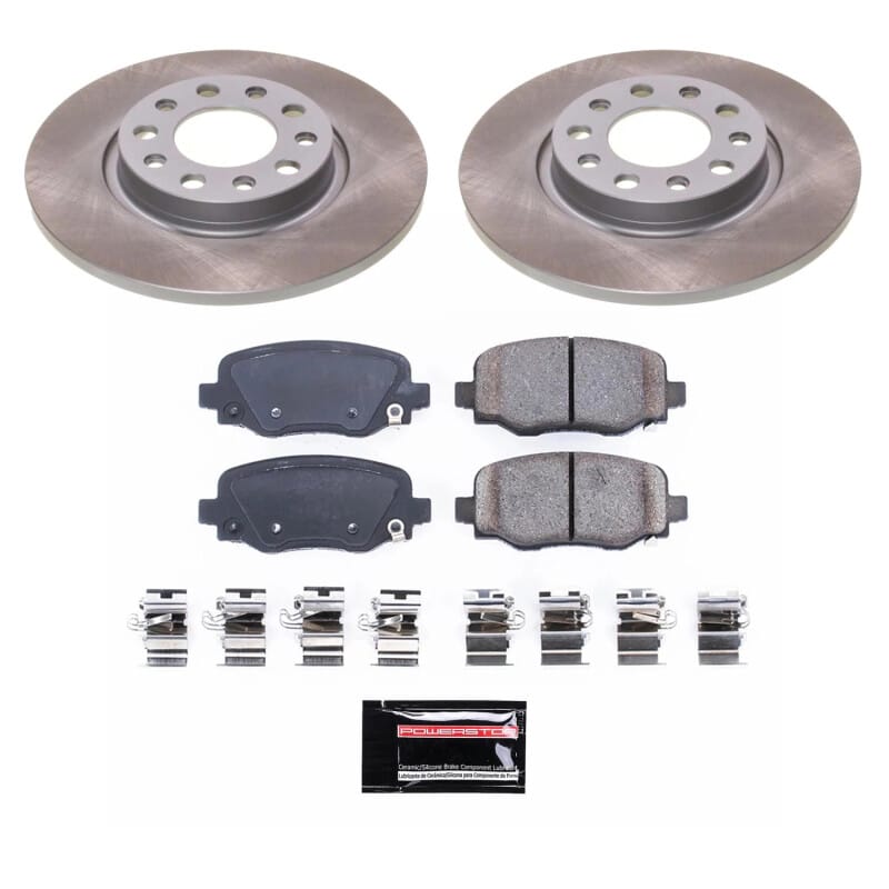 PowerStop — Semi-Coated Rotor and Low-Dust Ceramic Brake Pad Kit