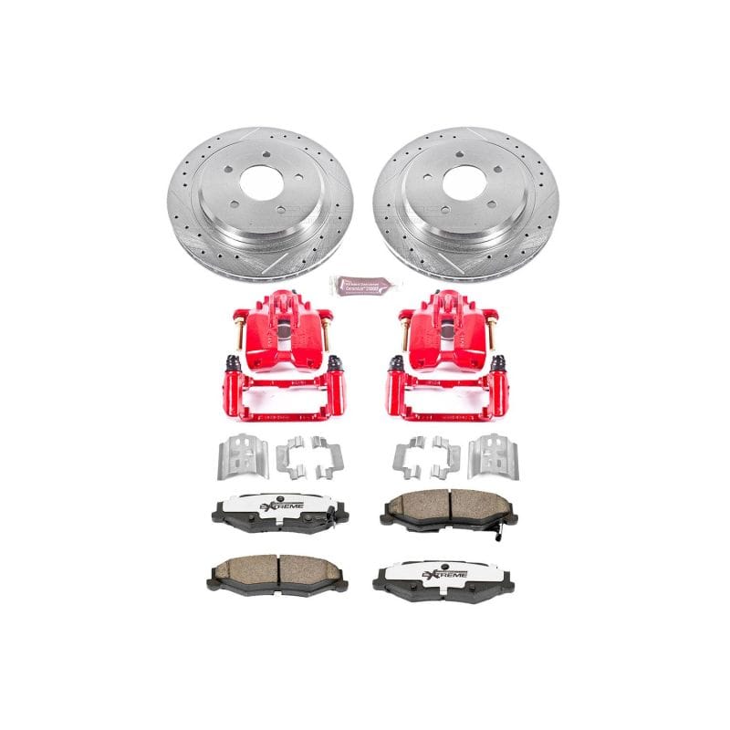 PowerStop — Z26 Street Performance Ceramic Brake Pad, Drilled Slotted Rotor, and Caliper Kit