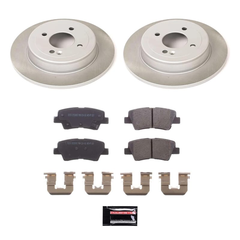 PowerStop — Semi-Coated Rotor and Low-Dust Ceramic Brake Pad Kit