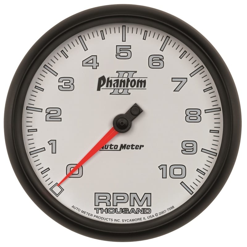 AutoMeter — GAUGE, TACHOMETER, 5", 10K RPM, IN-DASH, PHANTOM II