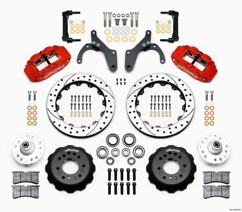 Wilwood — KIT,FRONT,IMPALA 59-64,VETTE 63-64 FNSL6R,12.88x1.10 ROTOR,VENTED,DRILL,RED