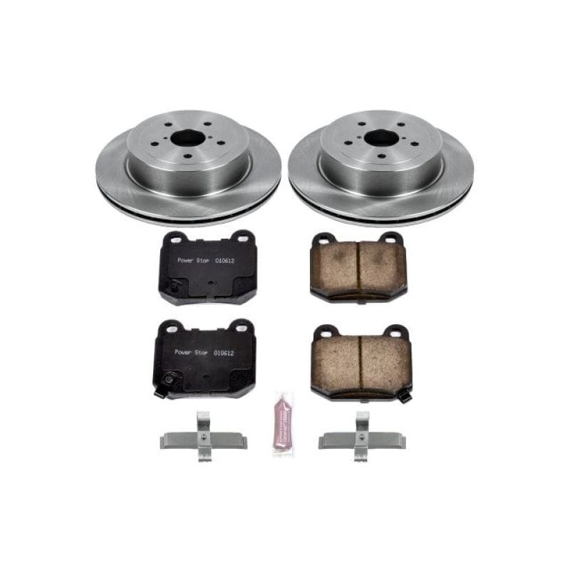 PowerStop — OE Stock Replacement Low-Dust Ceramic Brake Pad and Rotor Kit