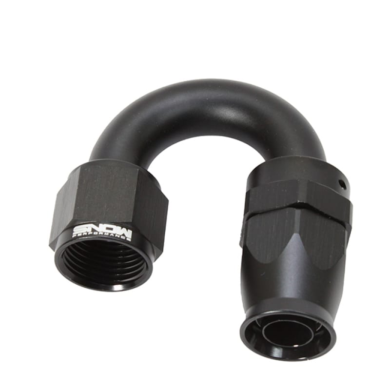 Snow Performance — -10 AN 180 Degree PTFE Hose End (Black)