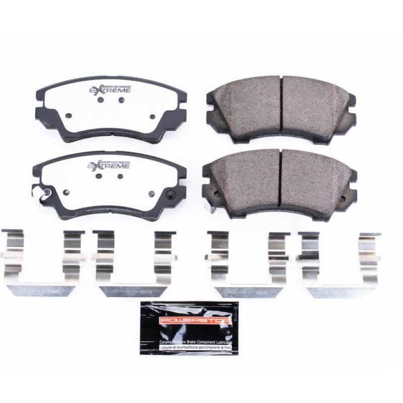PowerStop — PowerStop - Z26 Performance Carbon-Fiber Ceramic Brake Pads with Hardware Kit
