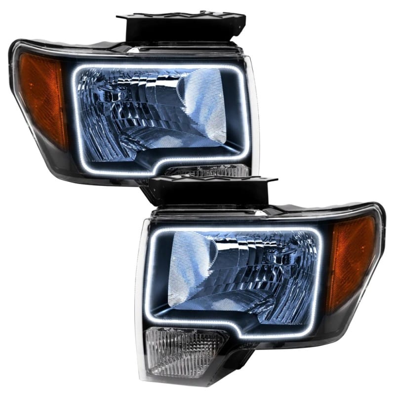 ORACLE Lighting — 2009-2014 Ford F-150 Pre-Assembled LED Halo Headlights - (Black Housing)