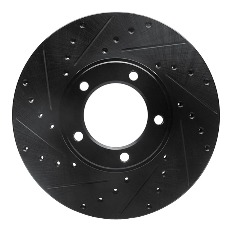 R1 Concepts — R1 Concepts Brake Rotor Drilled and Slotted Black