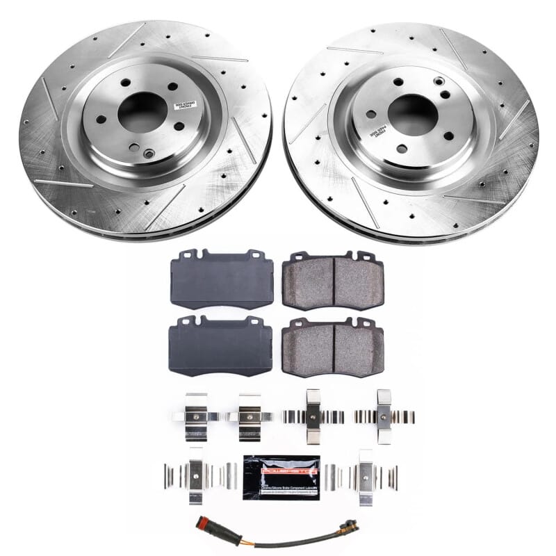 PowerStop — Z23 Daily Driver Carbon-Fiber Ceramic Brake Pad and Drilled & Slotted Rotor Kit