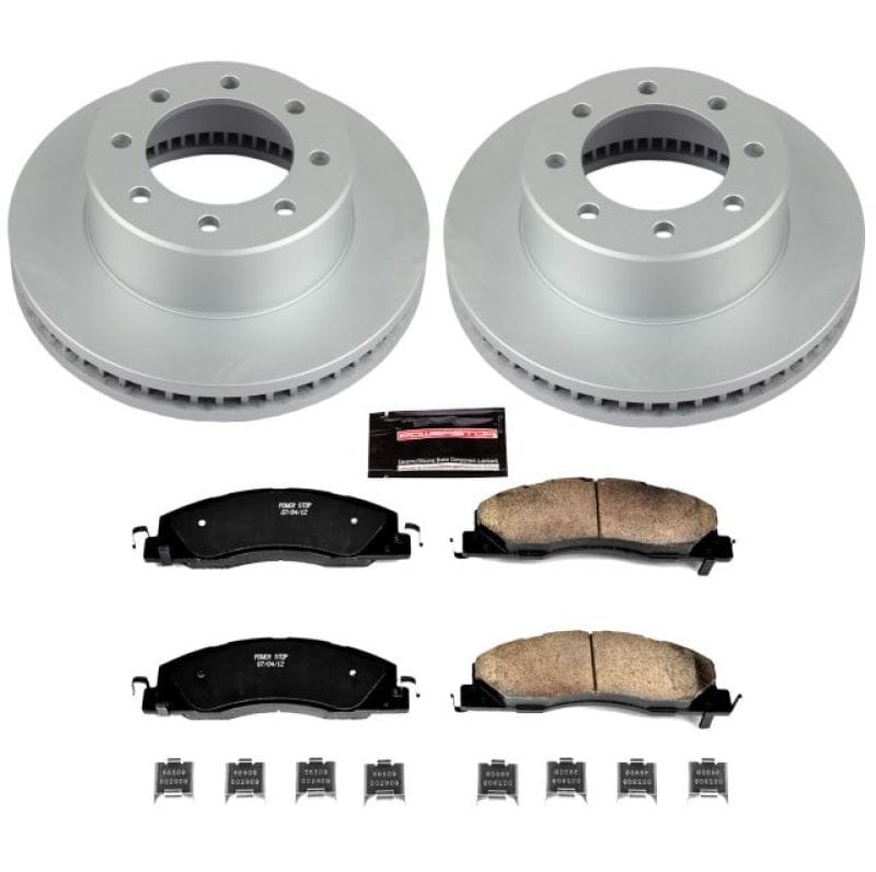 PowerStop — Genuine Geomet Coated Rotor and Low-Dust Ceramic Brake Pad Kit
