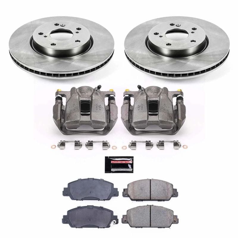 PowerStop — OE Stock Replacement Low-Dust Ceramic Brake Pad, Rotor and Caliper Kit
