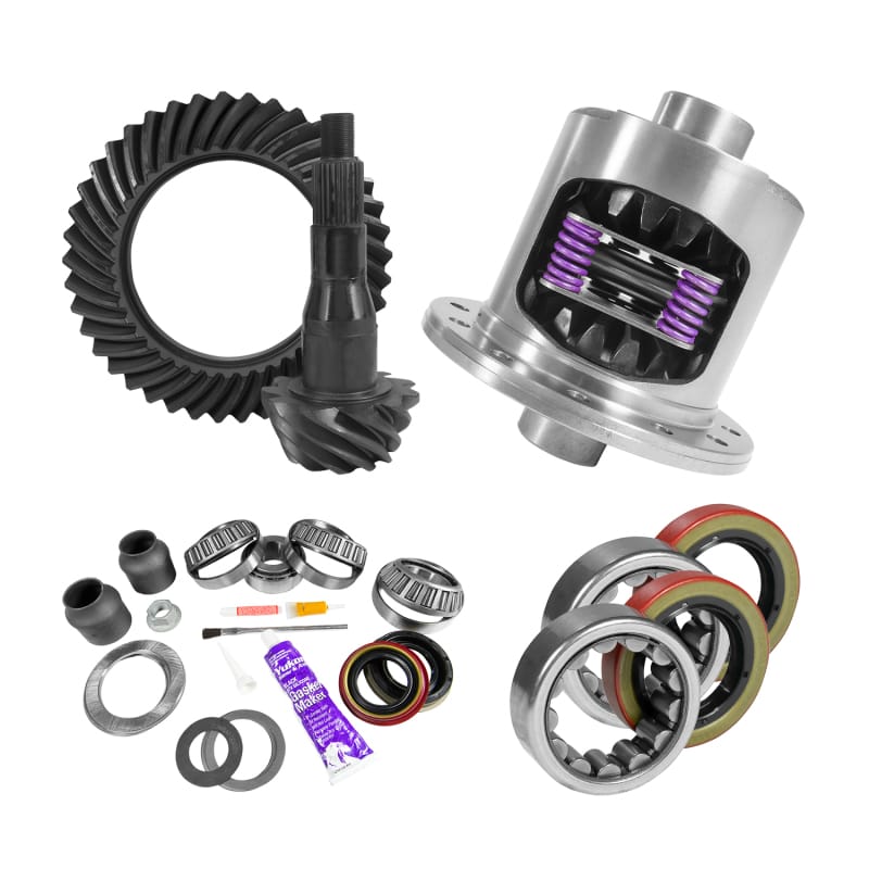 Yukon Gear & Axle — 9.75in. Ford 4.11 Rear Ring/Pinion; Install Kit; 34spl Posi; Axle Bearings
9.75" Ford 4.11 Rear Ring & Pinion, Install Kit, 34spl Posi, Axle Bearings