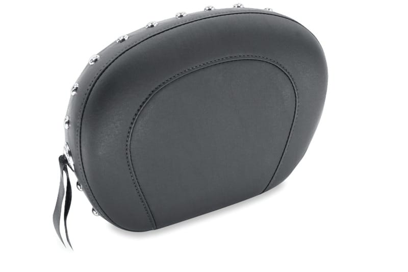Mustang Motorcycle — Mustang Harley Low Medallion Style Sissy Bar Pad(9 inch x 12 inch) w/Studs - Black
