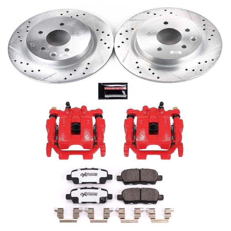 PowerStop — Z26 Street Performance Ceramic Brake Pad, Drilled Slotted Rotor, and Caliper Kit
