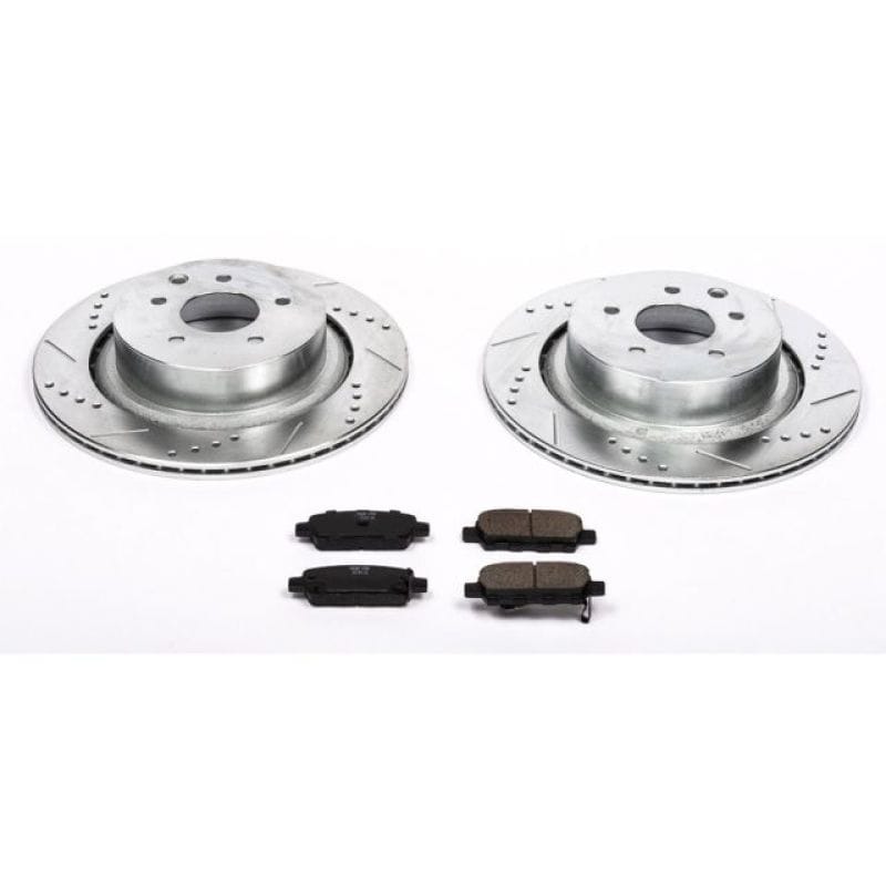 PowerStop — Z23 Daily Driver Carbon-Fiber Ceramic Brake Pad and Drilled & Slotted Rotor Kit