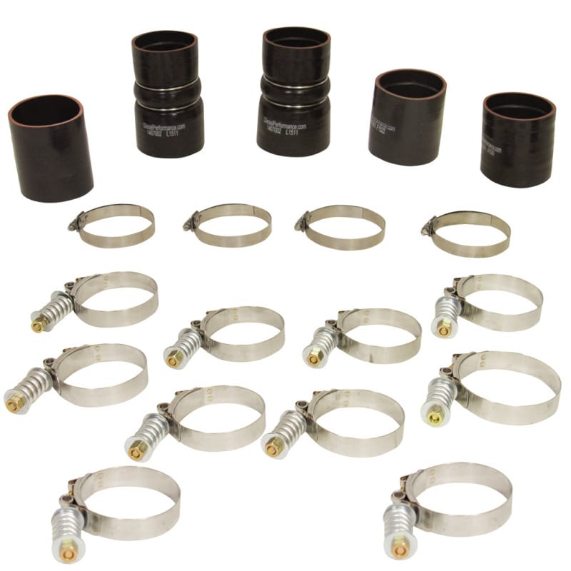 BD Diesel — BD 7.3L Powerstroke Intercooler Hose & Clamp kit Ford 1999.5-2003
Intercooler Hose And Clamp Kit