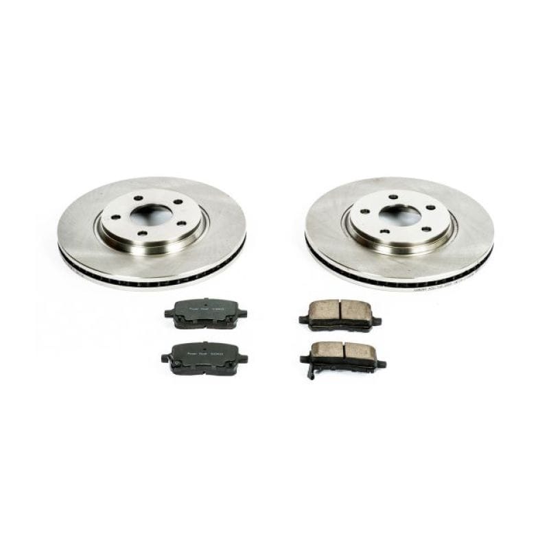 PowerStop — OE Stock Replacement Low-Dust Ceramic Brake Pad and Rotor Kit