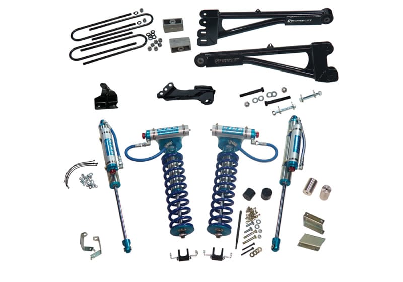 Superlift — 4in. Lift Kit-11-16 F250/F350 4WD w Rep Radius Arms/King Clvrs/King Rr Shocks
4" Lift Kit-11-16 F250/F350 4WD w Rep Radius Arms/King Clvrs/King Rr Shocks