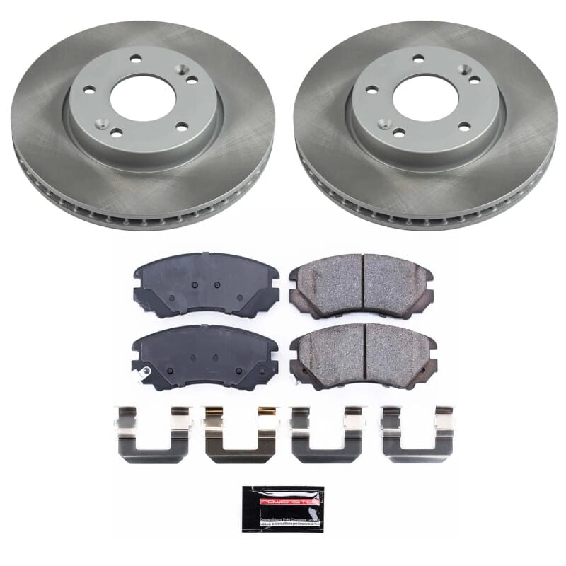 PowerStop — Semi-Coated Rotor and Low-Dust Ceramic Brake Pad Kit