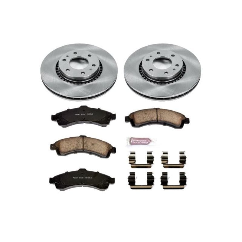 PowerStop — OE Stock Replacement Low-Dust Ceramic Brake Pad and Rotor Kit