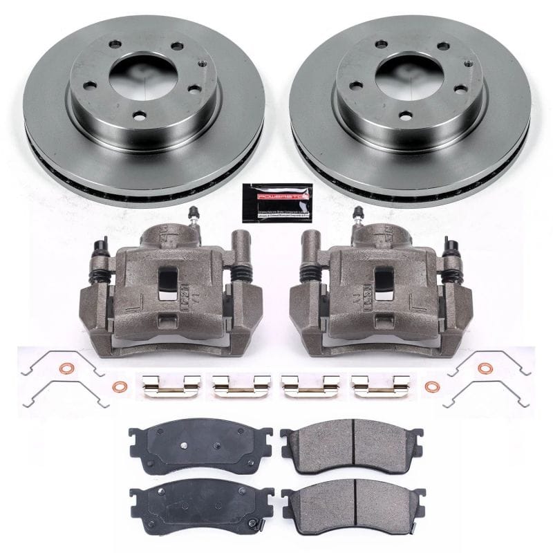 PowerStop — OE Stock Replacement Low-Dust Ceramic Brake Pad, Rotor and Caliper Kit