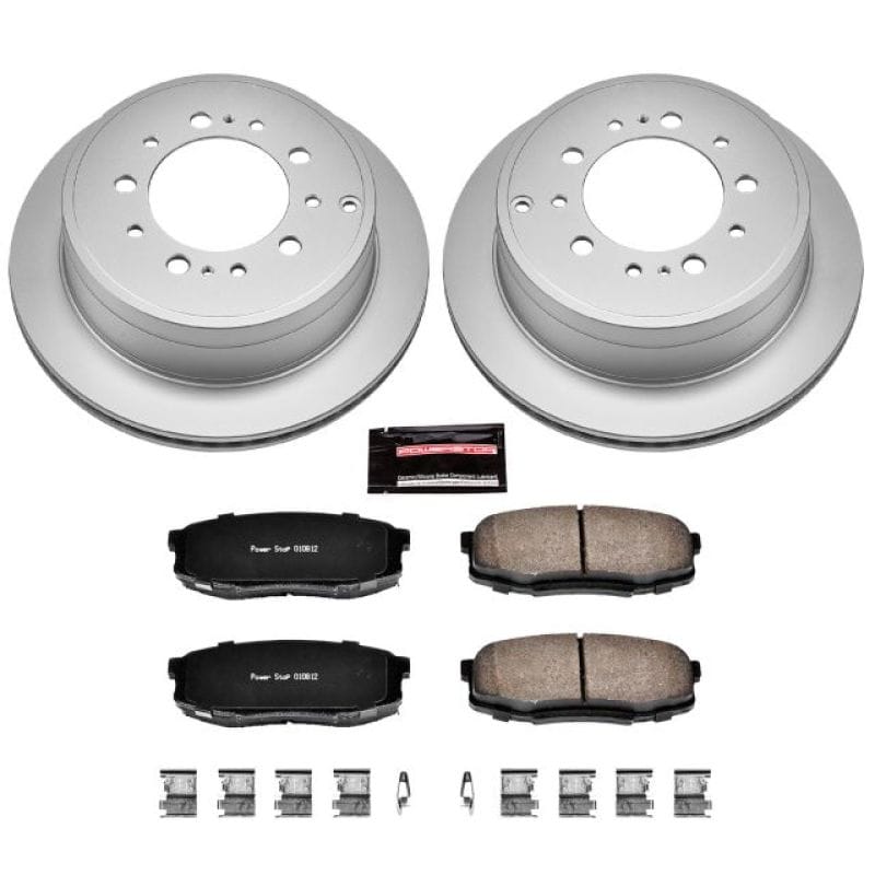 PowerStop — Genuine Geomet Coated Rotor and Low-Dust Ceramic Brake Pad Kit