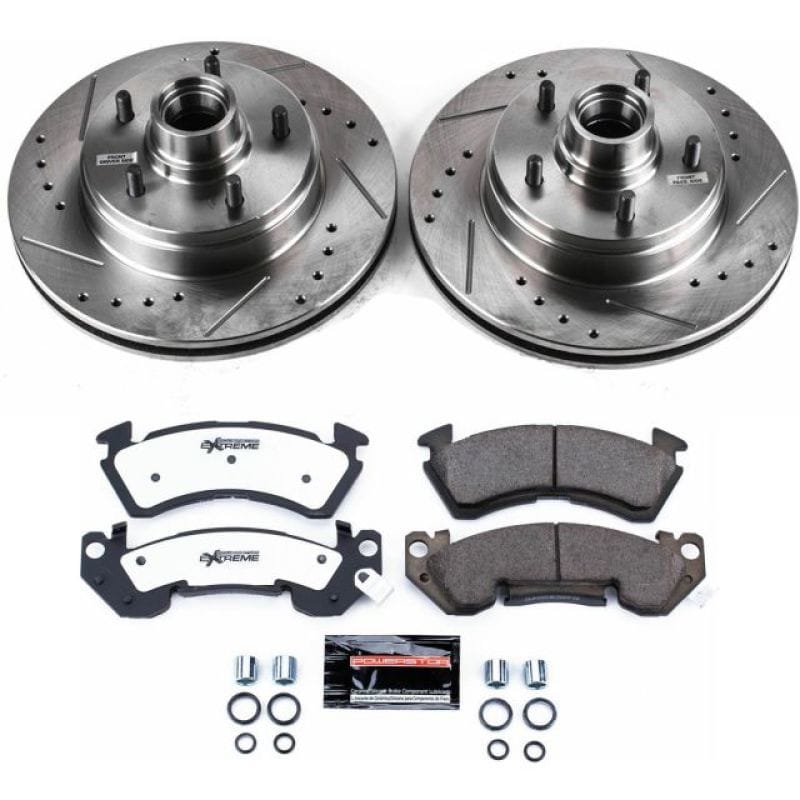 PowerStop — Z26 Street Performance Ceramic Brake Pad and Drilled & Slotted Rotor Kit