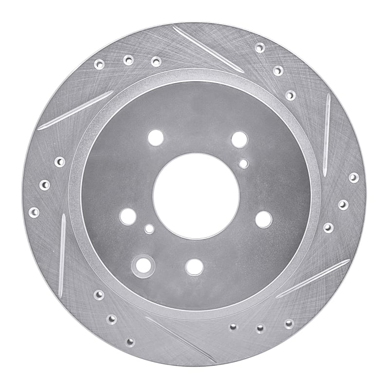 R1 Concepts — R1 Concepts Brake Rotor Drilled and Slotted Silver