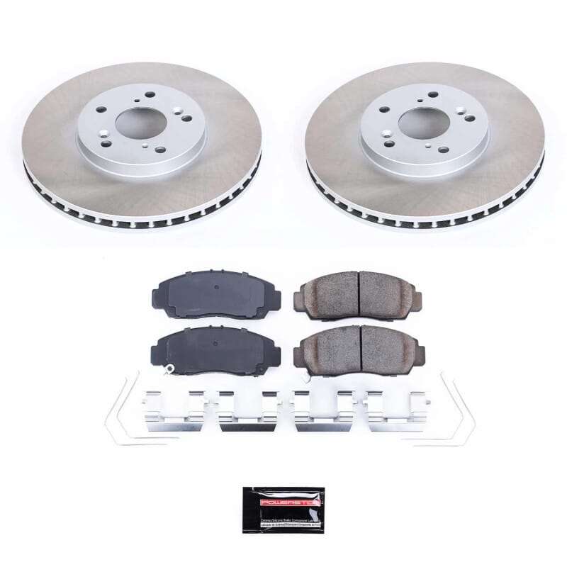 PowerStop — Semi-Coated Rotor and Low-Dust Ceramic Brake Pad Kit