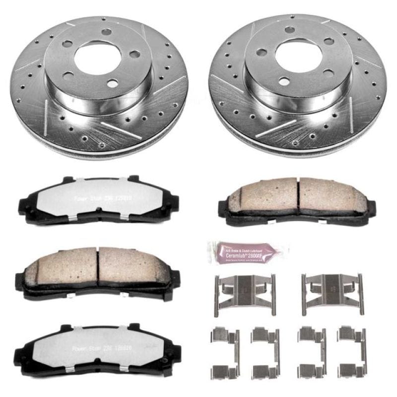 PowerStop — Z36 Truck and SUV Carbon-Fiber Ceramic Brake Pad and Drilled & Slotted Rotor Kit