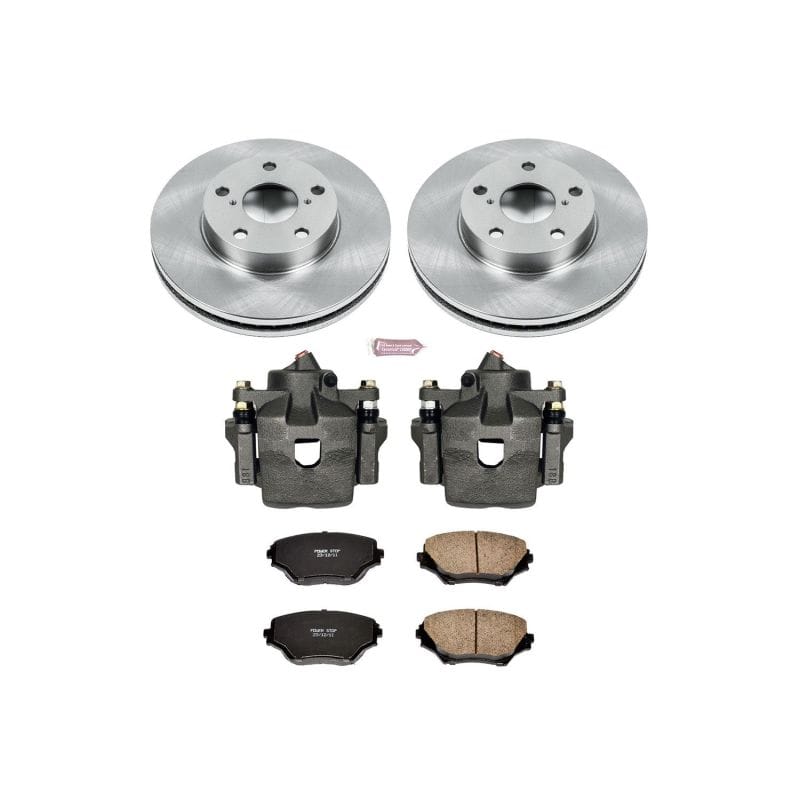 PowerStop — OE Stock Replacement Low-Dust Ceramic Brake Pad, Rotor and Caliper Kit
