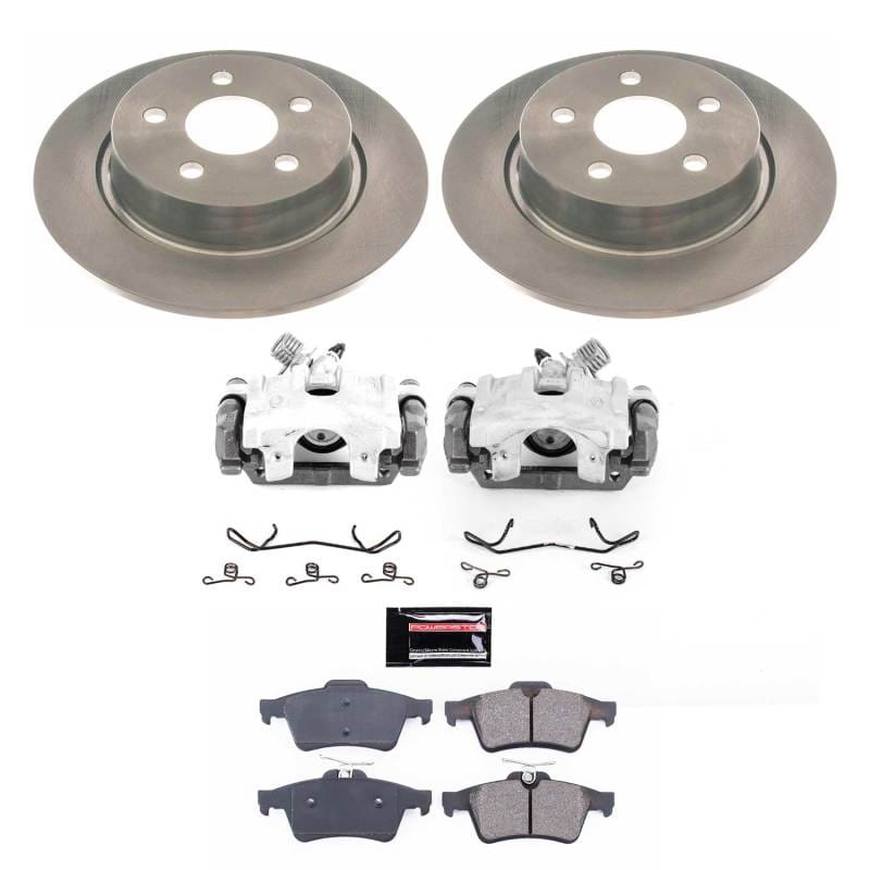 PowerStop — OE Stock Replacement Low-Dust Ceramic Brake Pad, Rotor and Caliper Kit