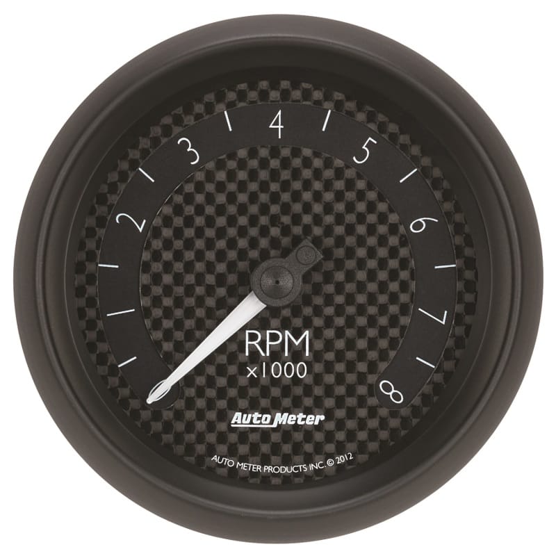AutoMeter — GAUGE, TACHOMETER, 3 3/8", 8K RPM, IN-DASH, GT