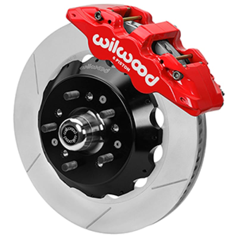 Wilwood — Wilwood Forged 6 Piston Red Superlite Caliper, GT 72 Vane Vented Spec37 Slotted Rotor - 14.00x1.25