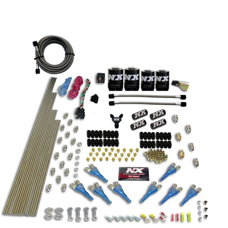 Nitrous Express — 8 CYL SHARK DIRECT PORT, 4 SOLENOIDS, WITHOUT BOTTLE (200-600HP JETTING)
Nitrous Oxide Injection System Kit