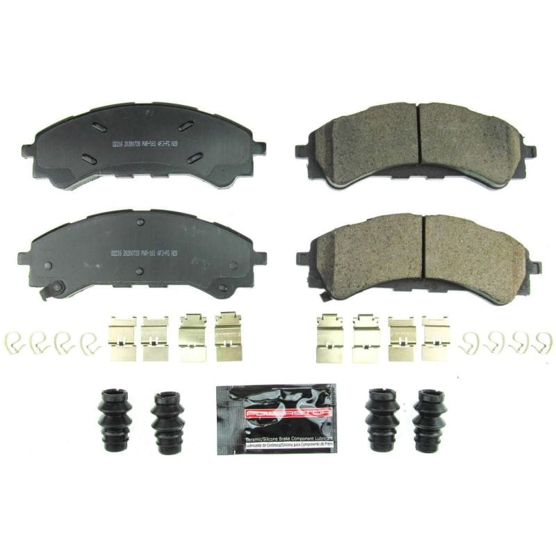 PowerStop — PowerStop - Z23 Daily Driver Carbon-Fiber Ceramic Brake Pads with Hardware Kit