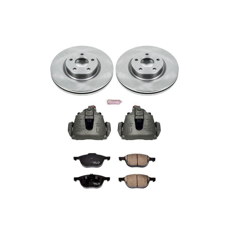 PowerStop — OE Stock Replacement Low-Dust Ceramic Brake Pad, Rotor and Caliper Kit