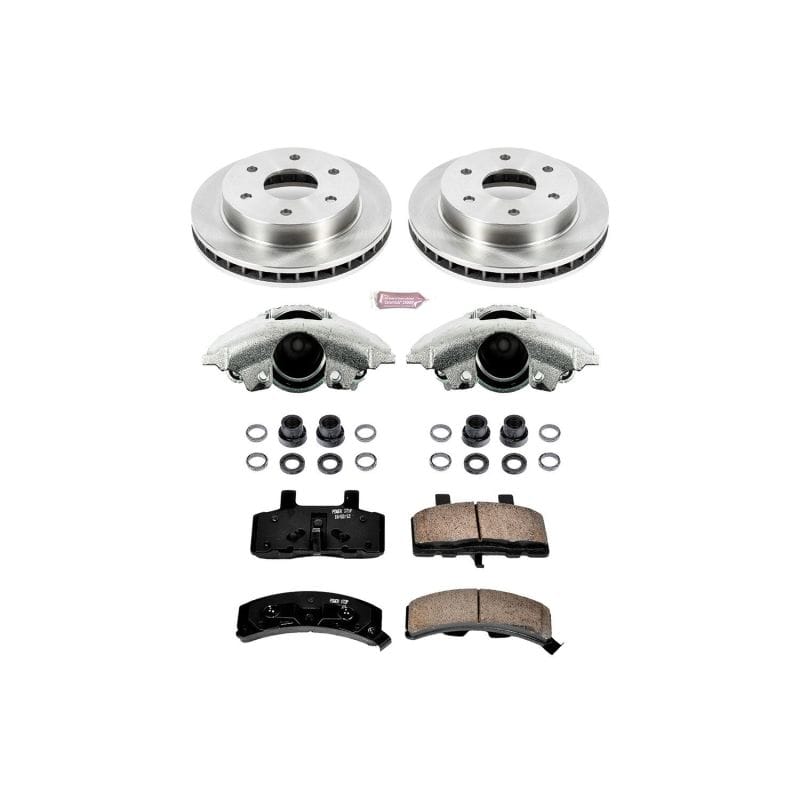 PowerStop — OE Stock Replacement Low-Dust Ceramic Brake Pad, Rotor and Caliper Kit