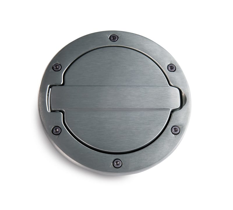 AMP Research — Alloy Fuel Door, Brushed Aluminum - 07-18 Jeep Wrangler JK, 2 dr/4 dr
Fuel Door