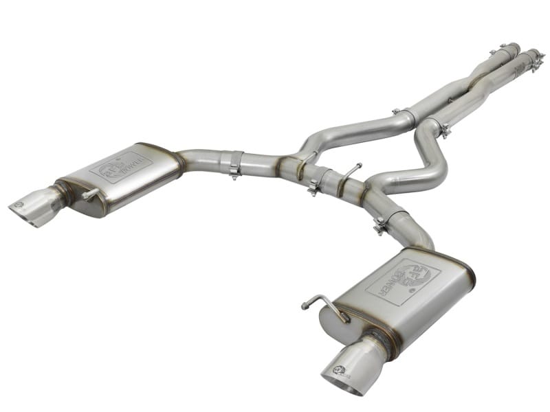 aFe — MACH Force-Xp 3 IN 304 Stainless Steel Cat-Back Exhaust System w/Polished Tip