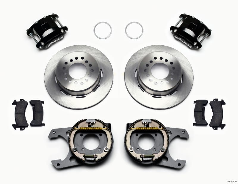 Wilwood — KIT,REAR,DISC/DRUM,12 BOLT CHEVY,2.75/ 2.81 OFFSET,D154,1PC ROTOR,STAGGERED MT