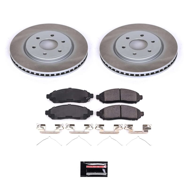 PowerStop — Semi-Coated Rotor and Low-Dust Ceramic Brake Pad Kit