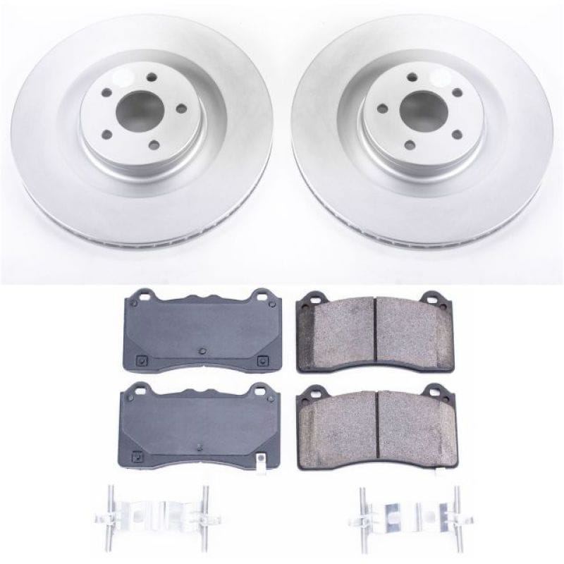 PowerStop — Genuine Geomet Coated Rotor and Low-Dust Ceramic Brake Pad Kit