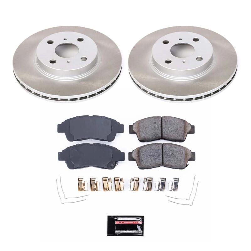 PowerStop — Semi-Coated Rotor and Low-Dust Ceramic Brake Pad Kit
