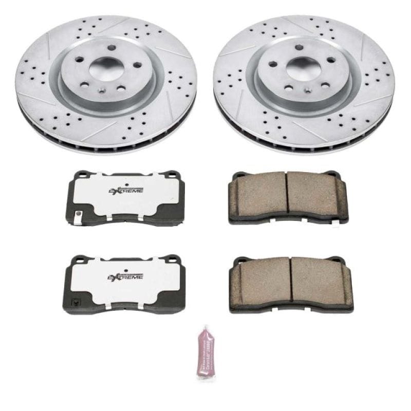 PowerStop — Z26 Street Performance Ceramic Brake Pad and Drilled & Slotted Rotor Kit