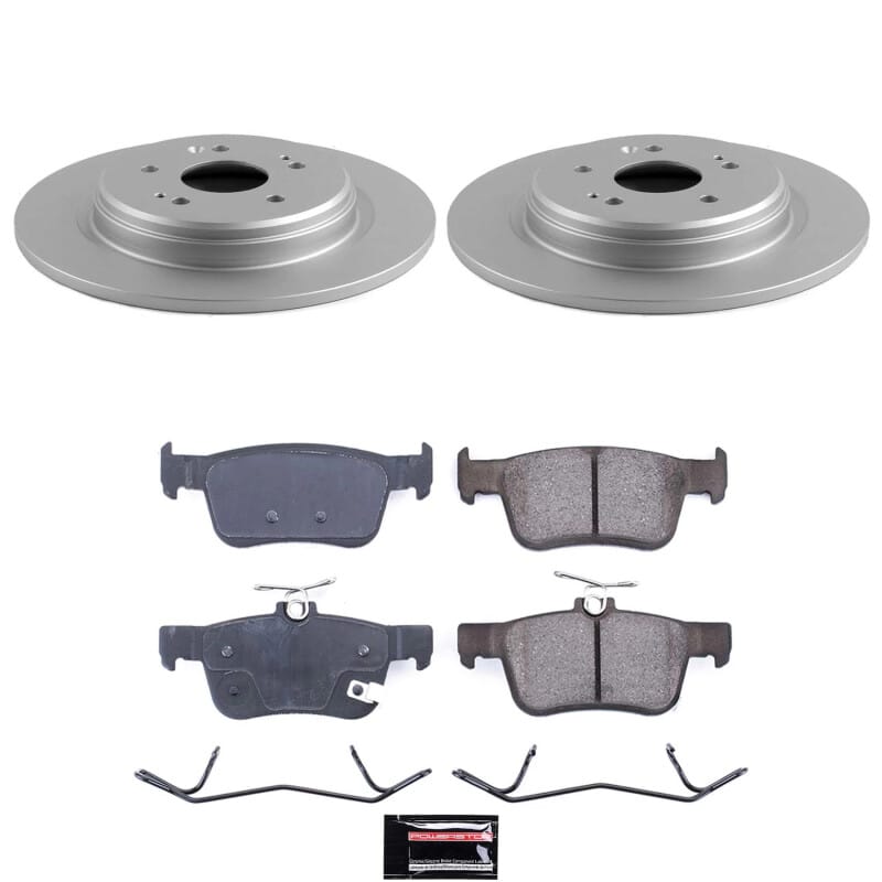 PowerStop — Genuine Geomet Coated Rotor and Low-Dust Ceramic Brake Pad Kit