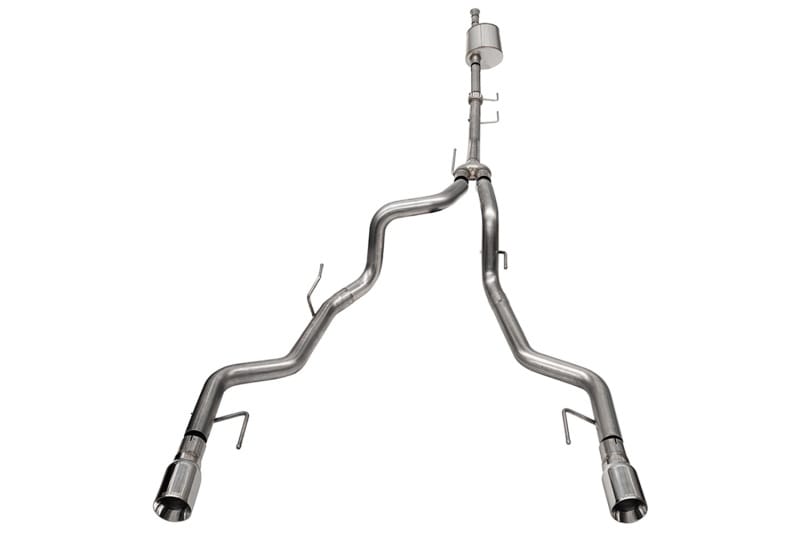CORSA Performance — 3.0in. to 2.75in. Dual Rear Exit Cat-back Exhaust System with 4.0in. Polished St