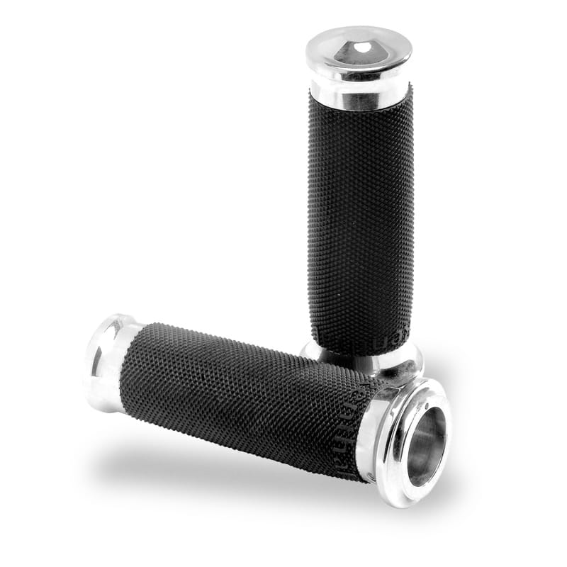 Performance Machine — Performance Machine Contour Renthal Wrapped Grips - Chrome