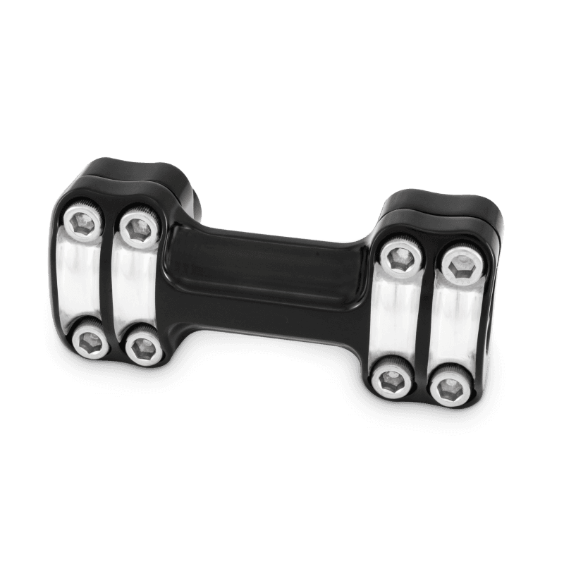 Burly Brand — Burly Brand Reaper Riser Clamp 1-1/2in Tall for 1in Bar, One Piece - Black Machined